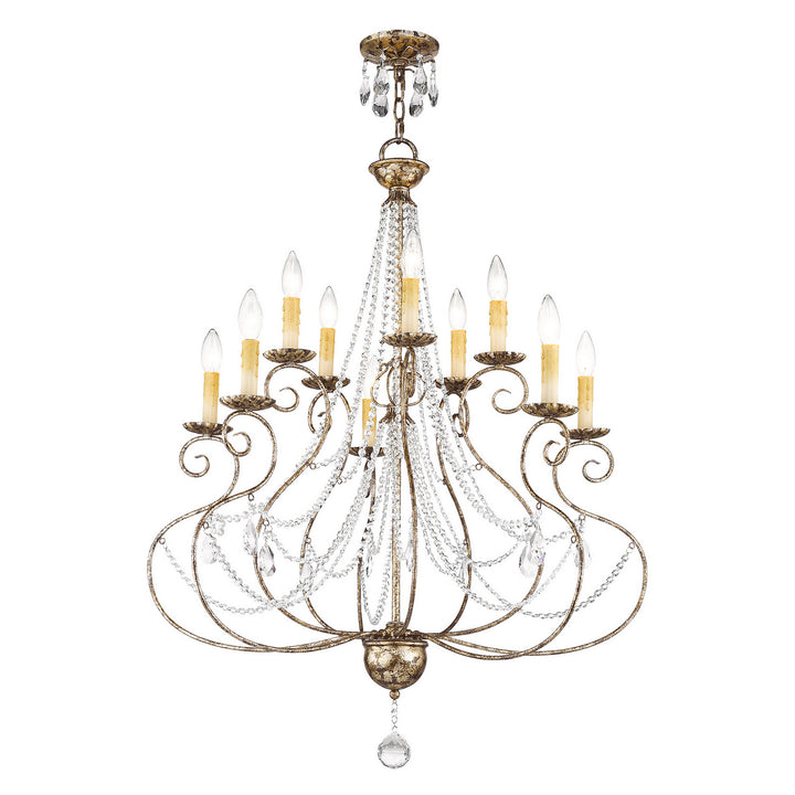 Livex Isabella 51909-36 Chandelier Light - Hand Applied European Bronze