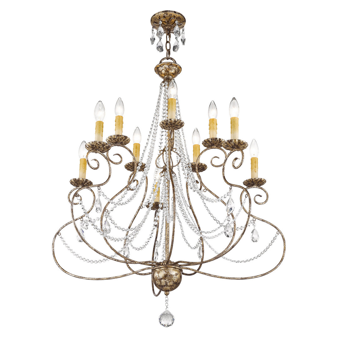 Livex Isabella 51909-36 Chandelier Light - Hand Applied European Bronze
