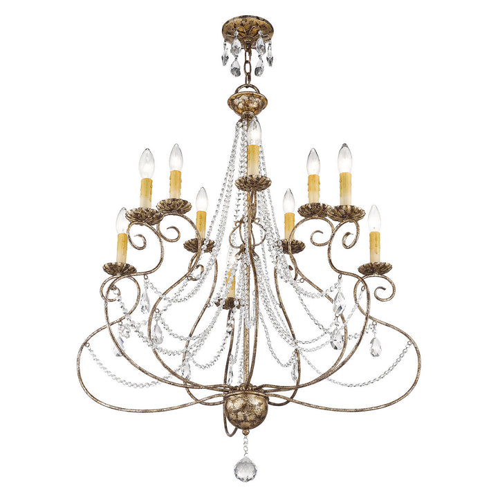Livex Isabella 51909-36 Chandelier Light - Hand Applied European Bronze