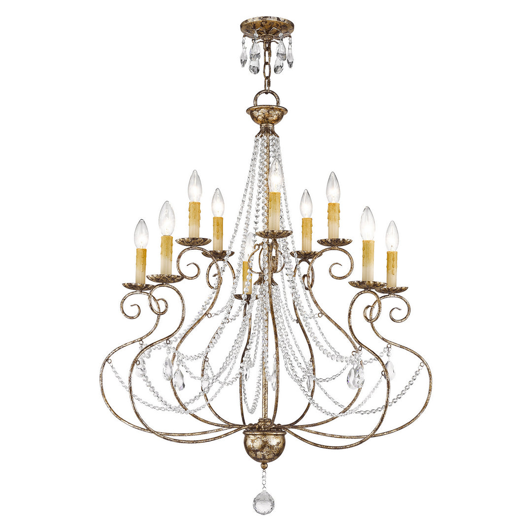 Livex Isabella 51909-36 Chandelier Light - Hand Applied European Bronze