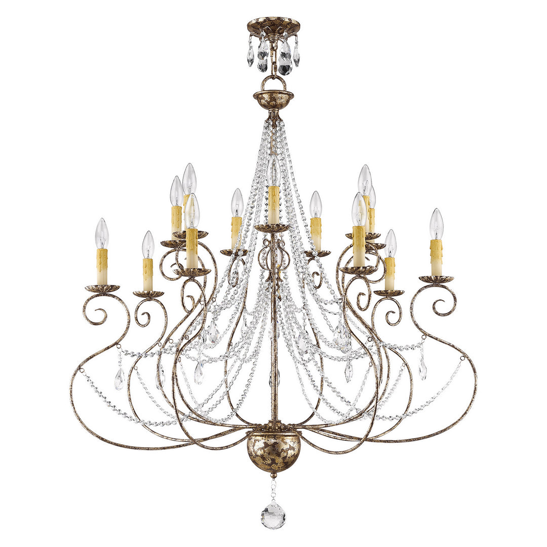 Livex Isabella 51910-36 Chandelier Light - Hand Applied European Bronze