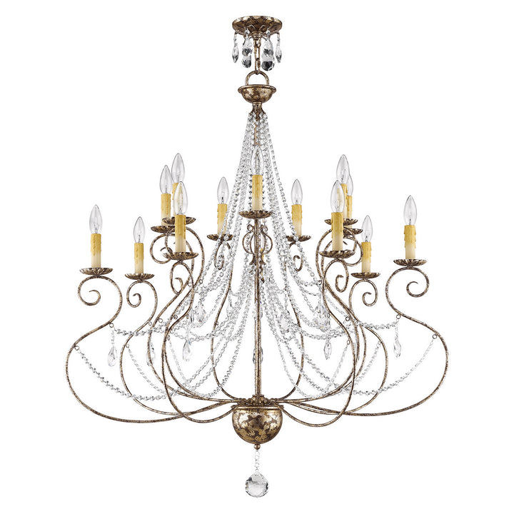 Livex Isabella 51910-36 Chandelier Light - Hand Applied European Bronze