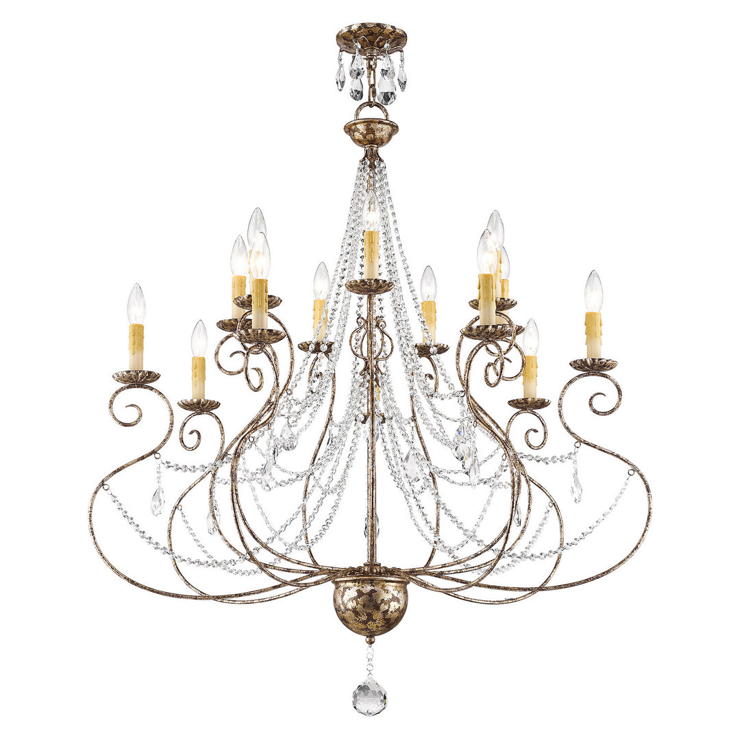 Livex Isabella 51910-36 Chandelier Light - Hand Applied European Bronze