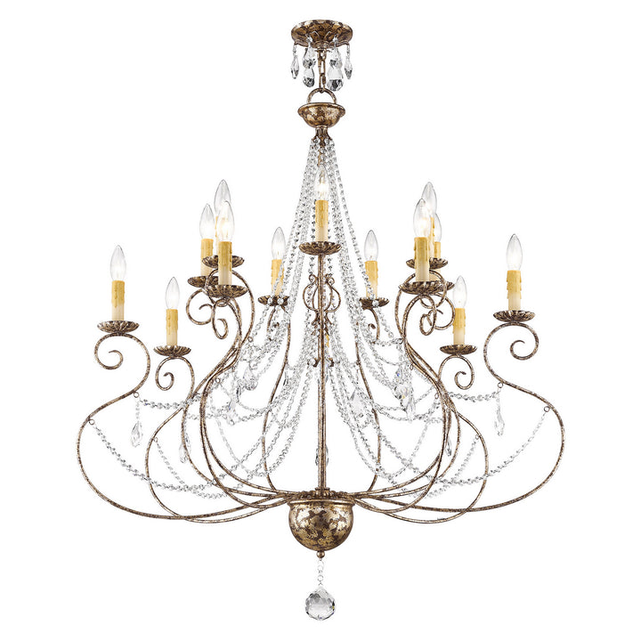 Livex Isabella 51910-36 Chandelier Light - Hand Applied European Bronze