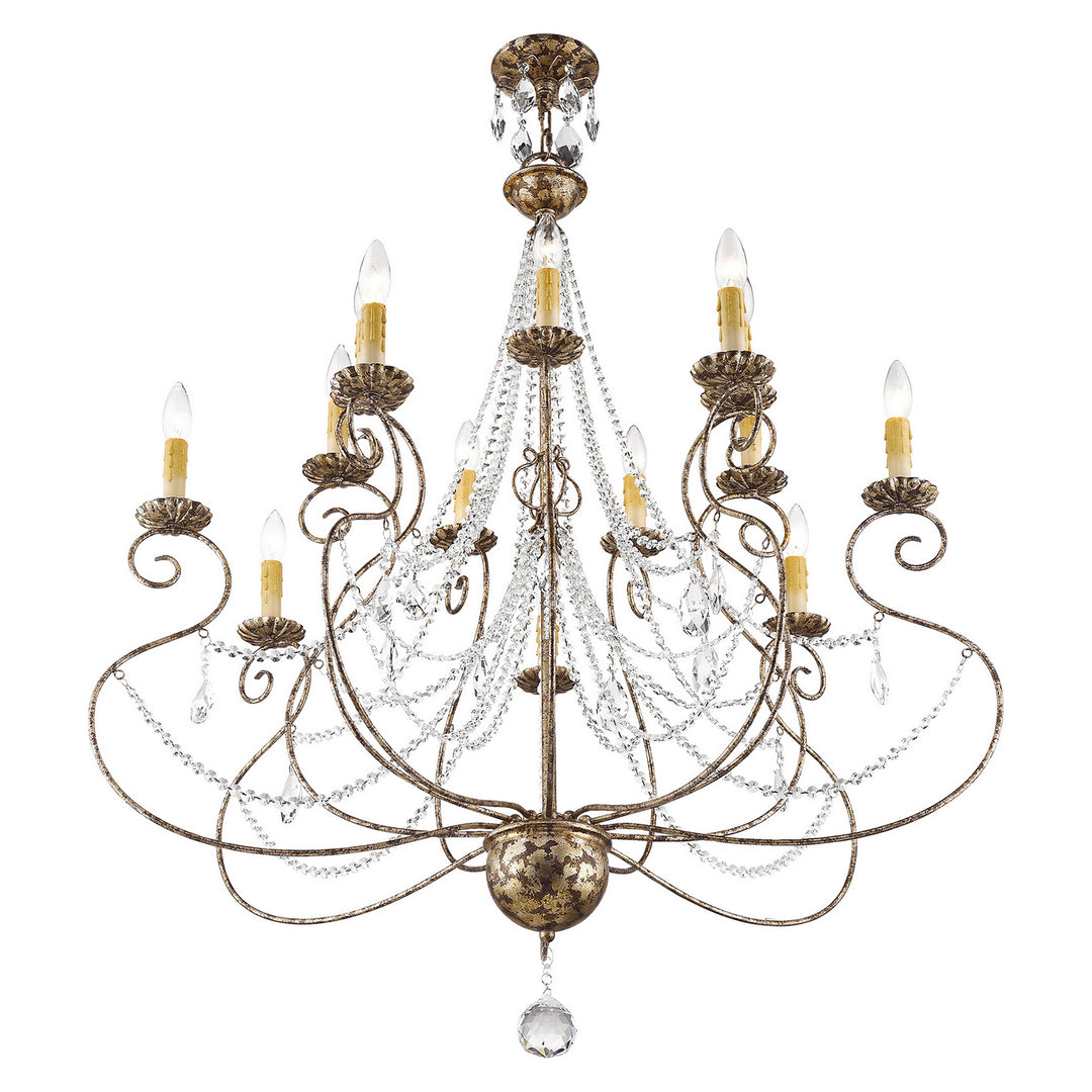 Livex Isabella 51910-36 Chandelier Light - Hand Applied European Bronze