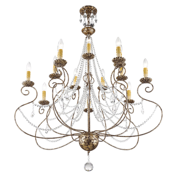 Livex Isabella 51910-36 Chandelier Light - Hand Applied European Bronze