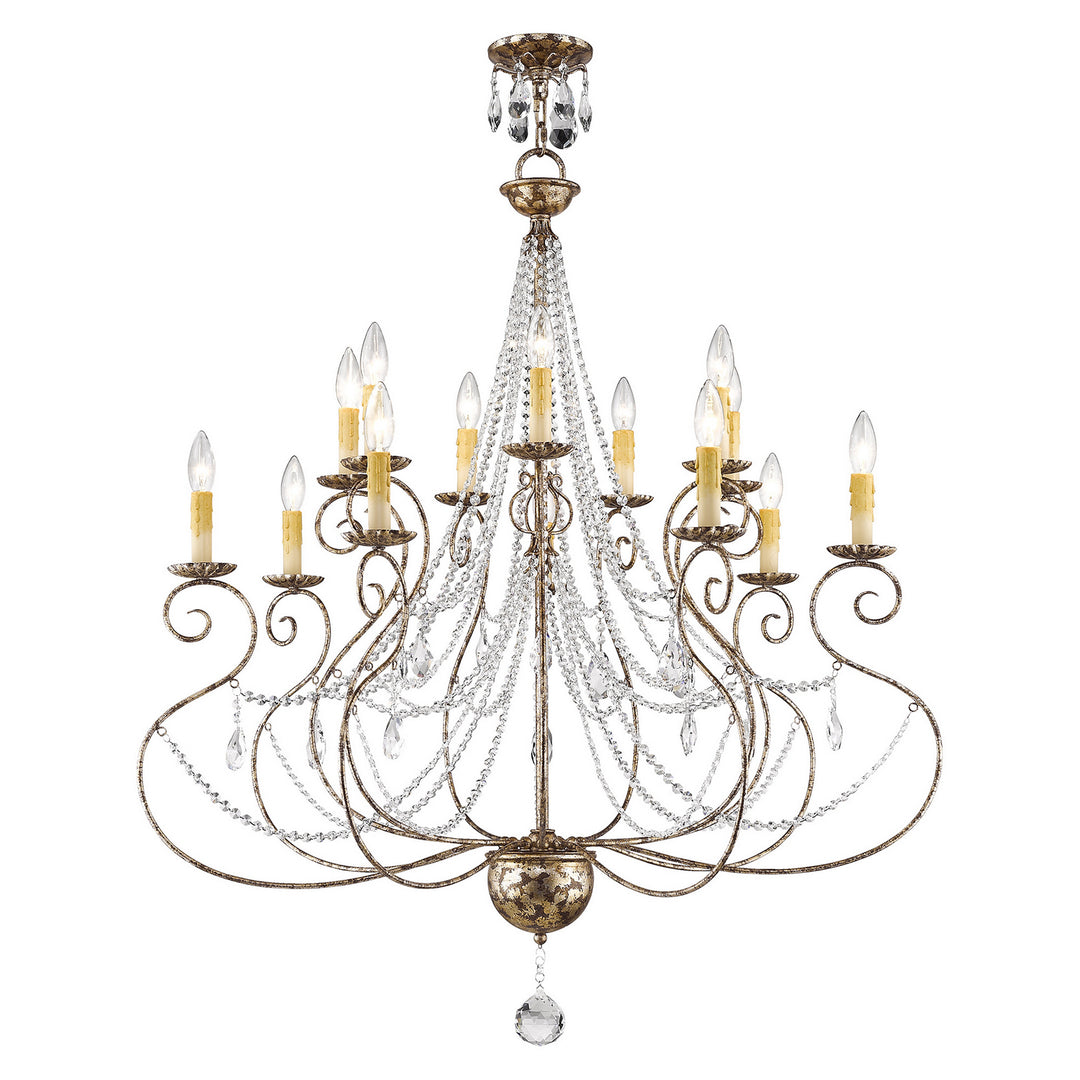 Livex Isabella 51910-36 Chandelier Light - Hand Applied European Bronze