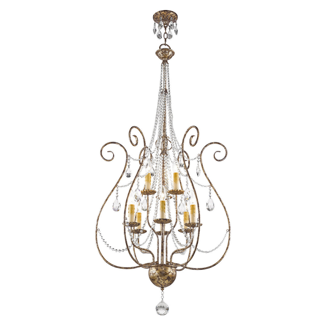 Livex Isabella 51911-36 Chandelier Light - Hand Applied European Bronze