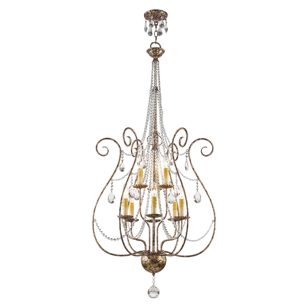 Livex Isabella 51911-36 Chandelier Light - Hand Applied European Bronze