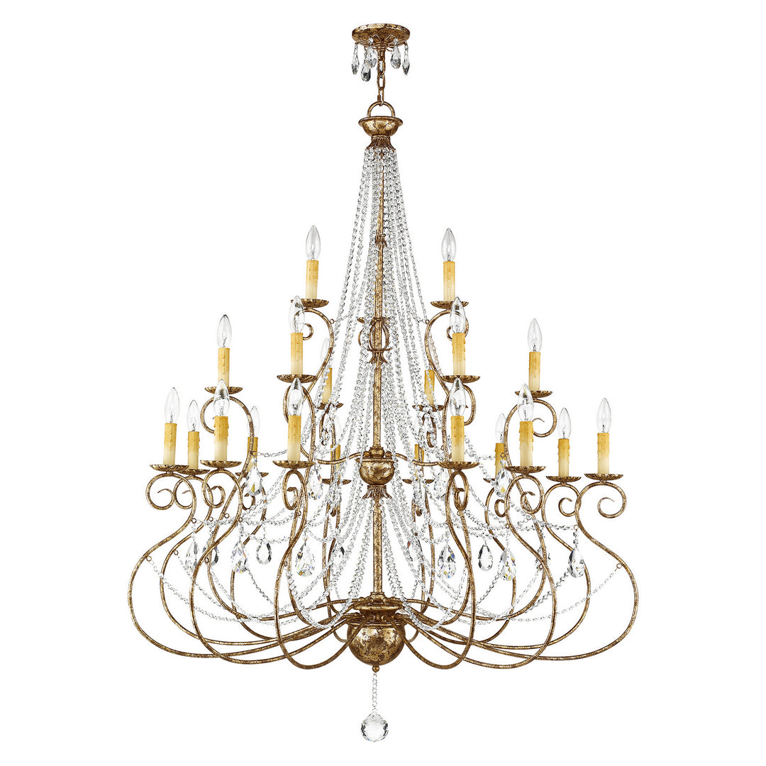 Livex Isabella 51919-36 Chandelier Light - Hand Applied European Bronze