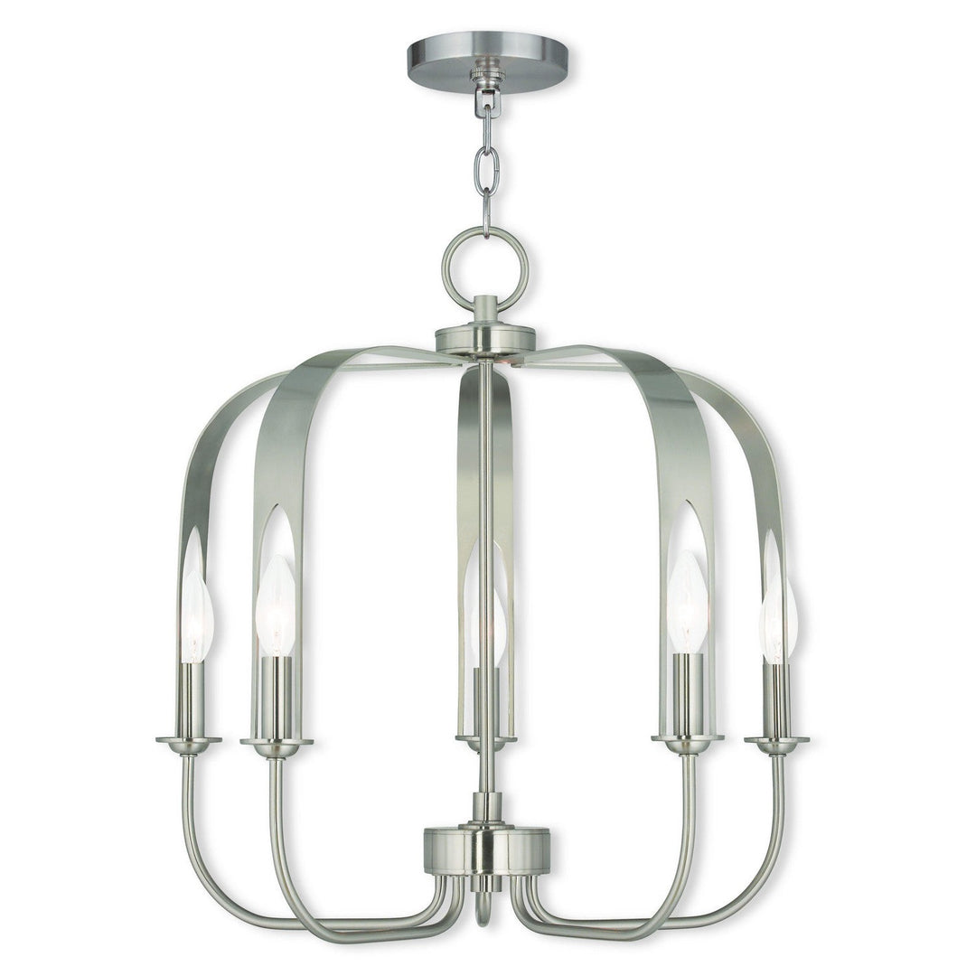 Livex Addison 51935-91 Chandelier Light - Brushed Nickel