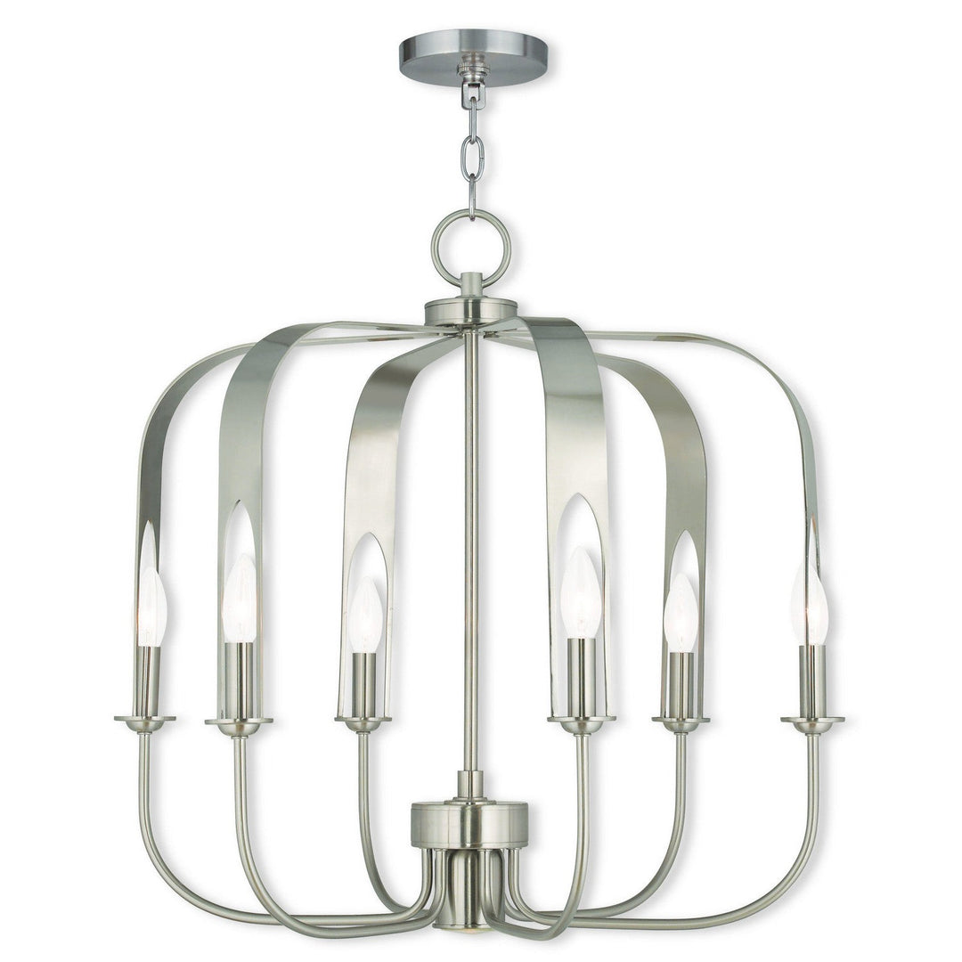 Livex Addison 51936-91 Chandelier Light - Brushed Nickel