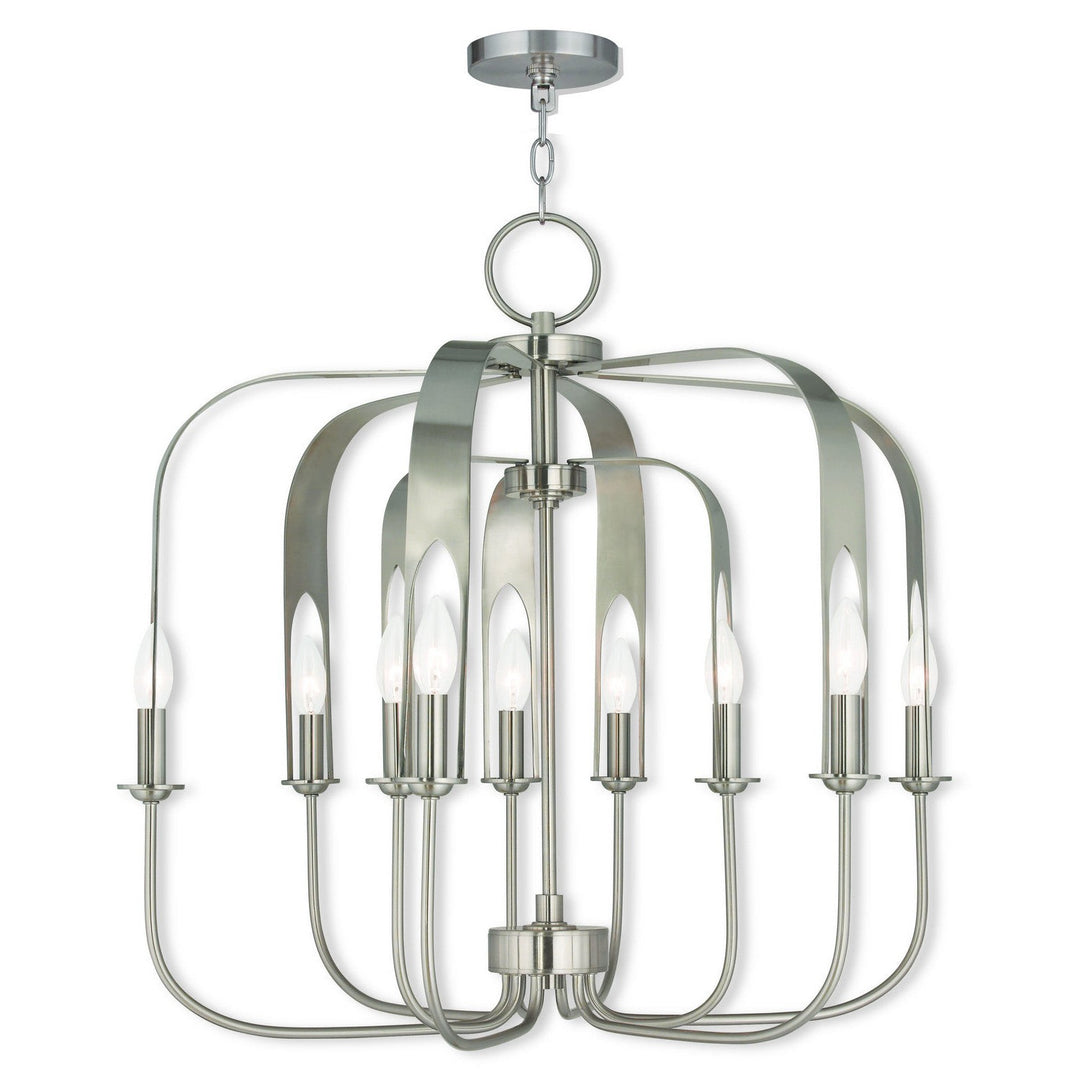 Livex Addison 51938-91 Chandelier Light - Brushed Nickel