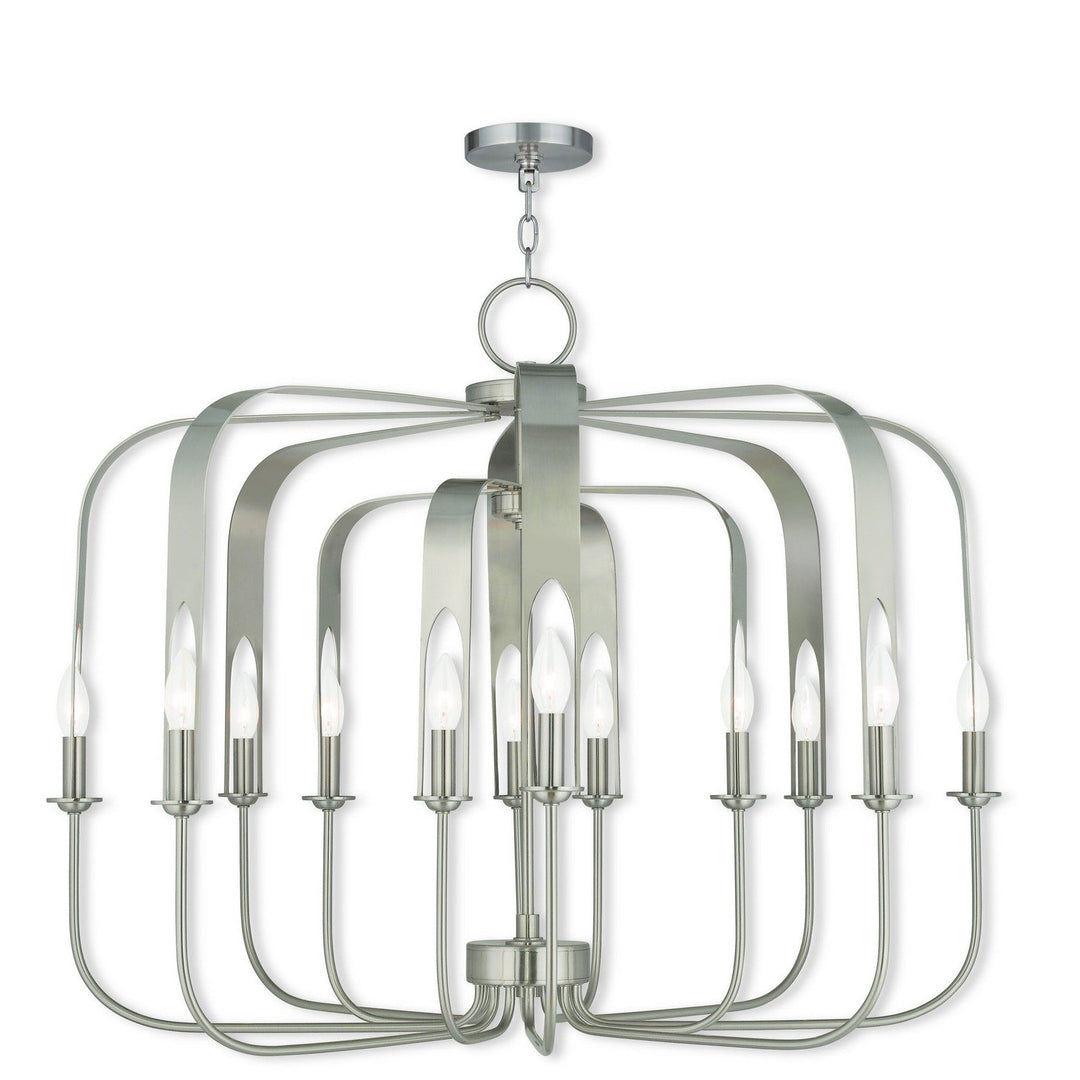 Livex Addison 51939-91 Chandelier Light - Brushed Nickel