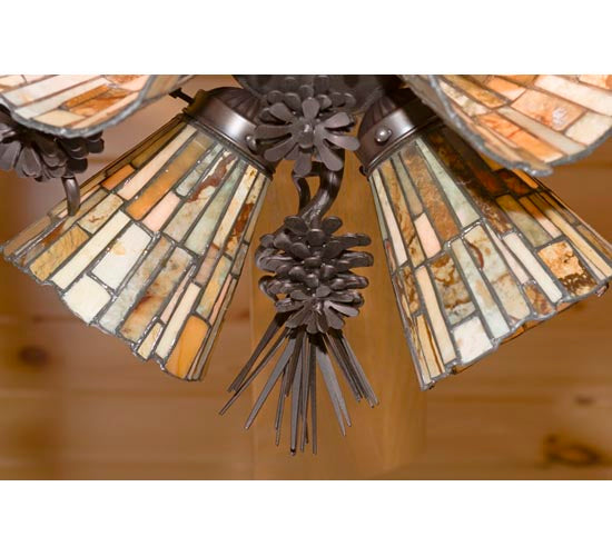 Meyda Tiffany Lighting 65093 Delta Fan Light Shade Ceiling Fan Bronze / Dark