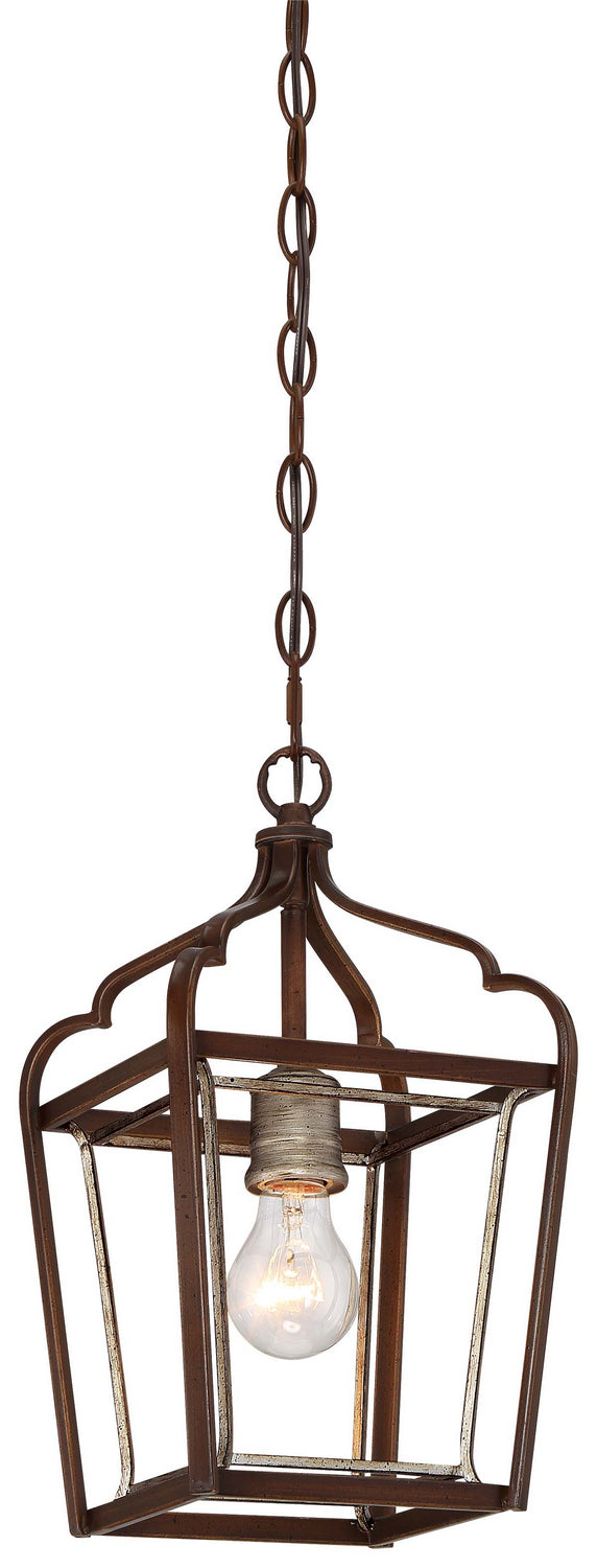 Minka-Lavery Astrapia 4341-593 Pendant Light - Dark Rubbed Sienna With Aged Silver