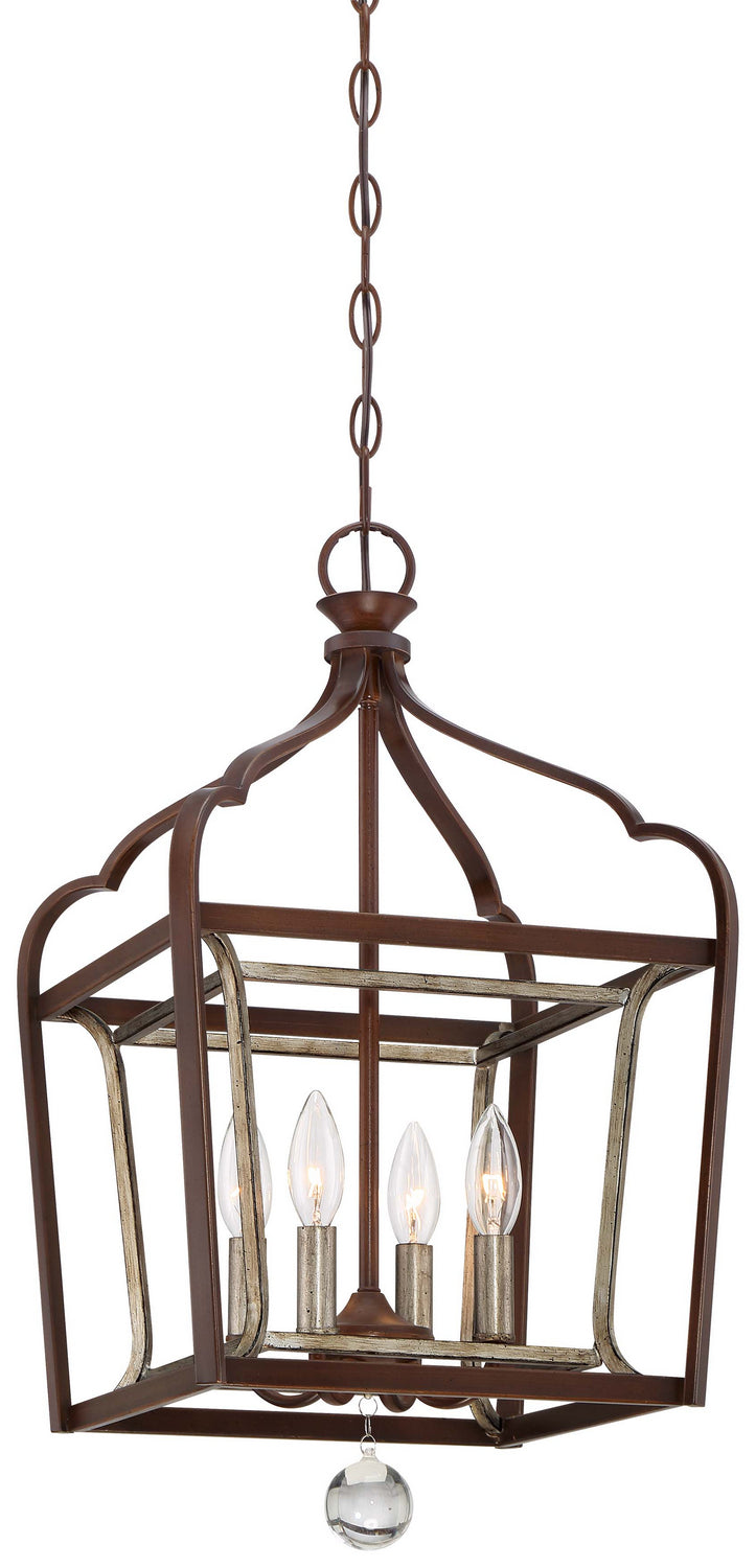 Minka-Lavery Astrapia 4343-593 Pendant Light - Dark Rubbed Sienna With Aged Silver