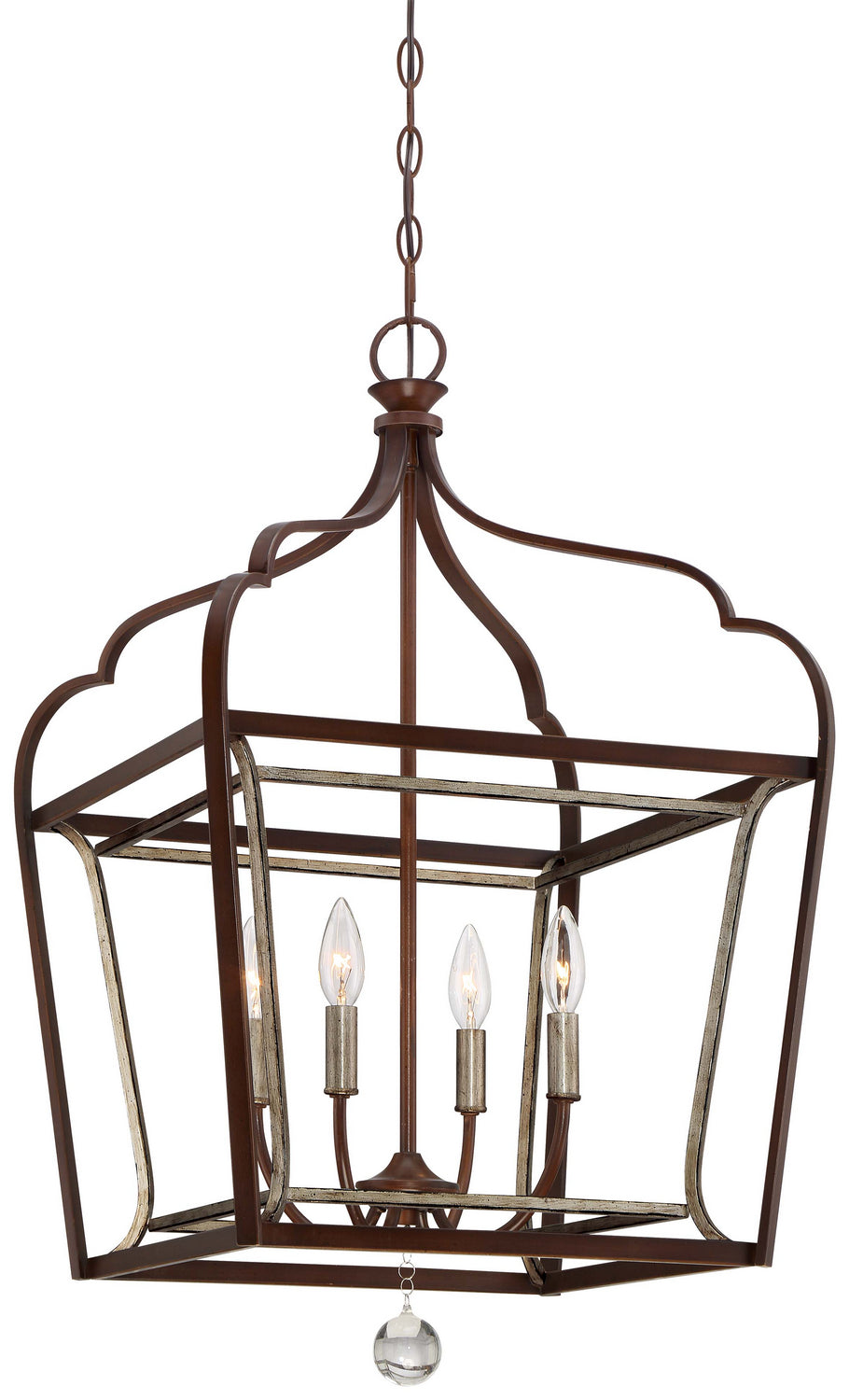 Minka-Lavery Astrapia 4344-593 Pendant Light - Dark Rubbed Sienna With Aged Silver