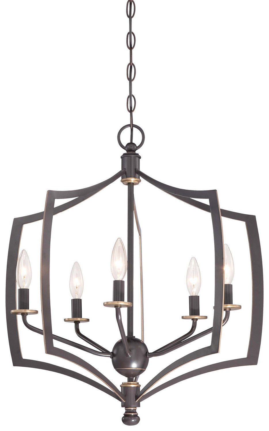 Minka-Lavery Middletown 4375-579 Chandelier Light - Downton Bronze With Gold Highlights