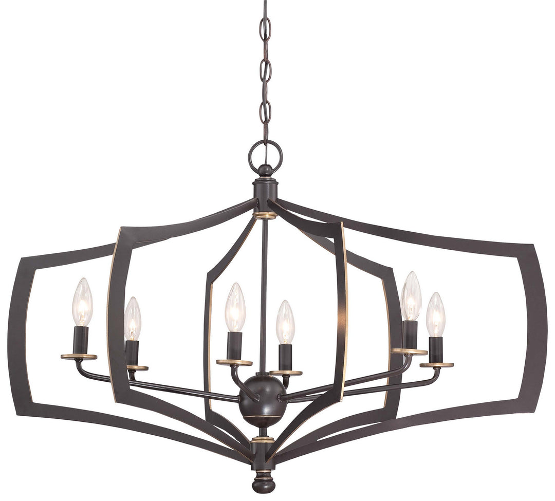 Minka-Lavery Middletown 4376-579 Chandelier Light - Downton Bronze With Gold Highlights