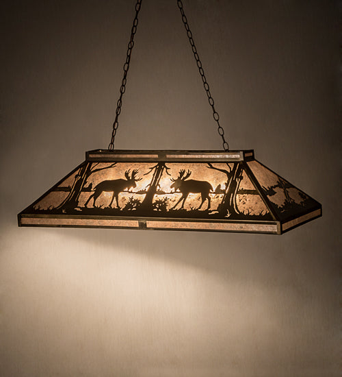 Meyda Tiffany Moose At Lake 65098 Pendant Light - Antique Copper