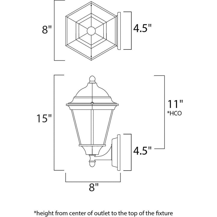 Maxim Lighting 65102RP  Westlake Led E26 Outdoor Rust Patina