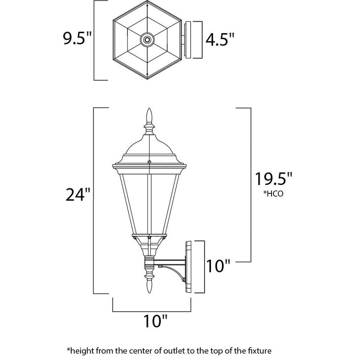 Maxim Lighting 65103RP  Westlake Led E26 Outdoor Rust Patina