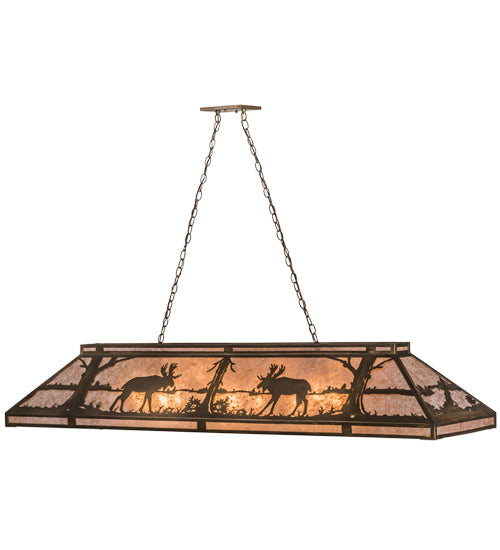 Meyda Tiffany Moose At Lake 65107 Pendant Light - Antique Copper