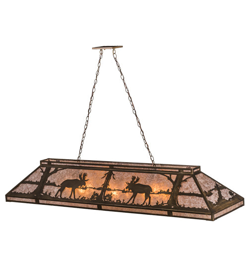 Meyda Tiffany Moose At Lake 65107 Pendant Light - Antique Copper