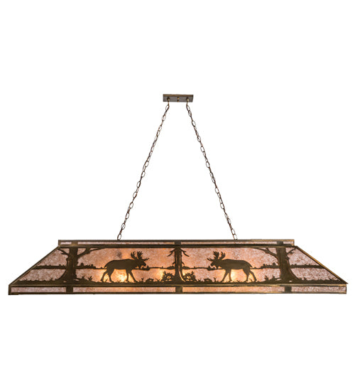 Meyda Tiffany Moose At Lake 65107 Pendant Light - Antique Copper