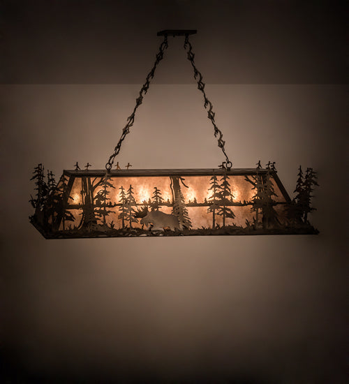 Meyda Tiffany Moose Through The Trees 65118 Pendant Light - Antique Copper