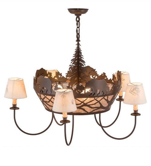 Meyda Tiffany Bear On The Loose 65134 Chandelier Light - Cafe-Noir