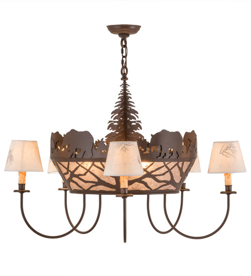 Meyda Tiffany Bear On The Loose 65134 Chandelier Light - Cafe-Noir