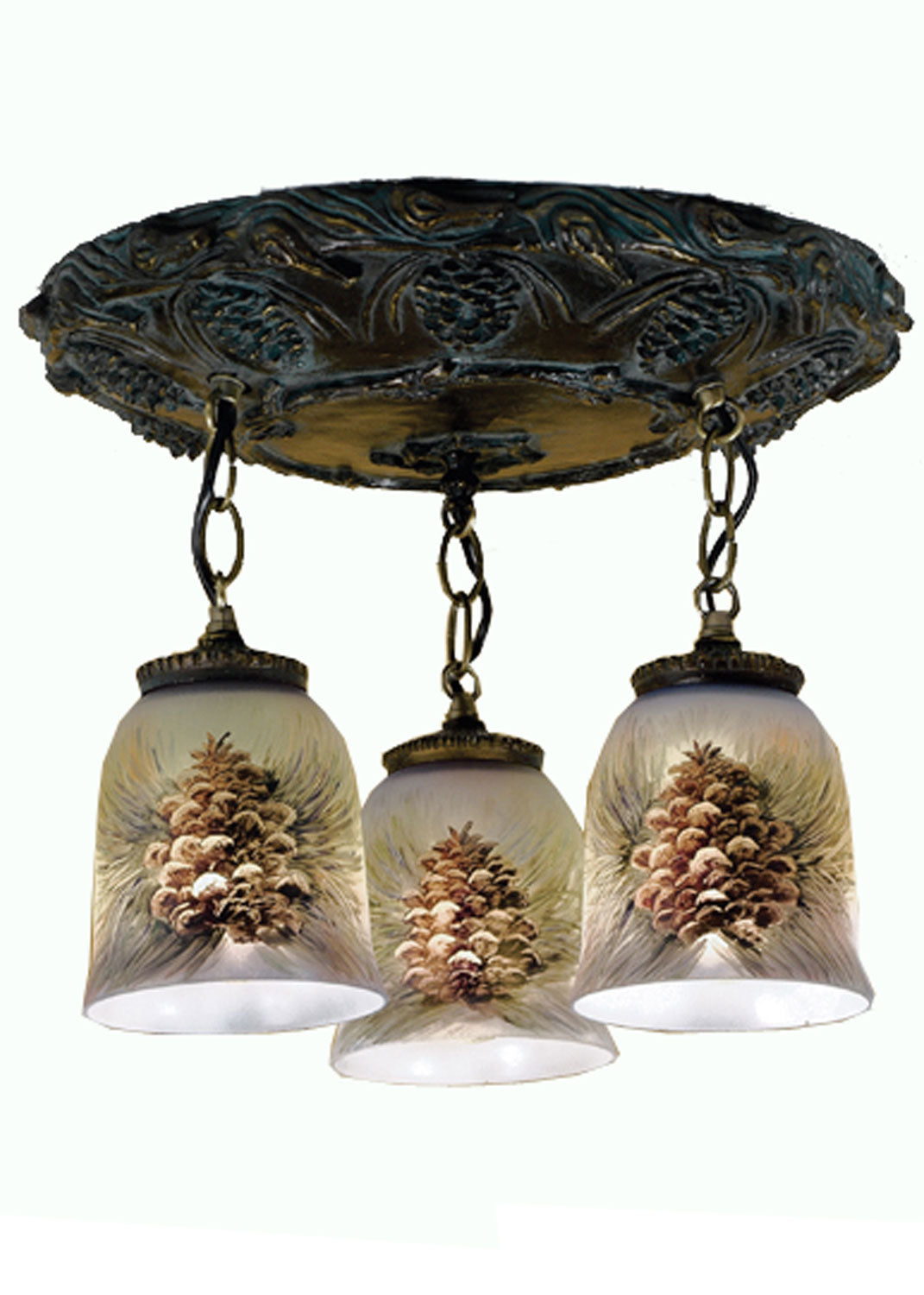 Meyda Tiffany Pinecone 49537 Ceiling Light - Natural Pine Tree