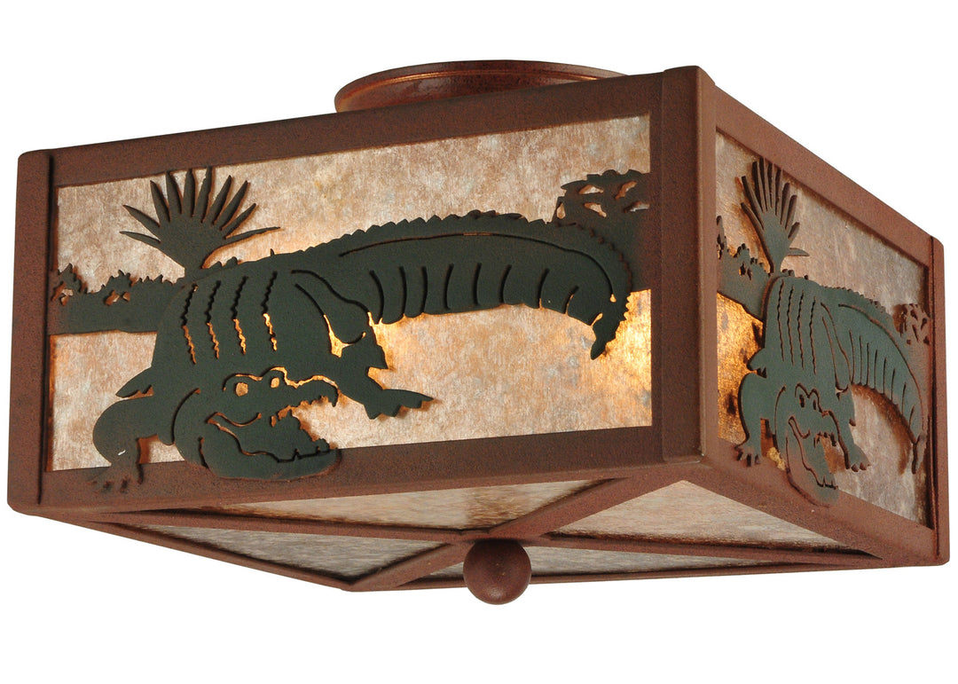 Meyda Tiffany Alligator 50748 Ceiling Light - Red Rust