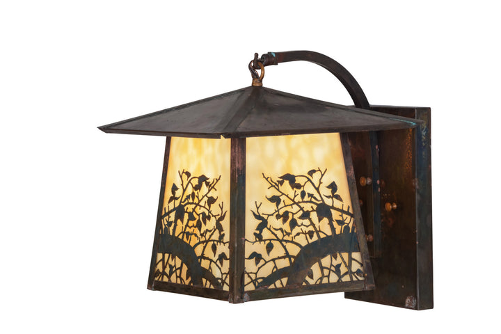 Meyda Tiffany Lighting 51772 Stillwater One Light Wall Sconce Outdoor Copper/Antique/Verde