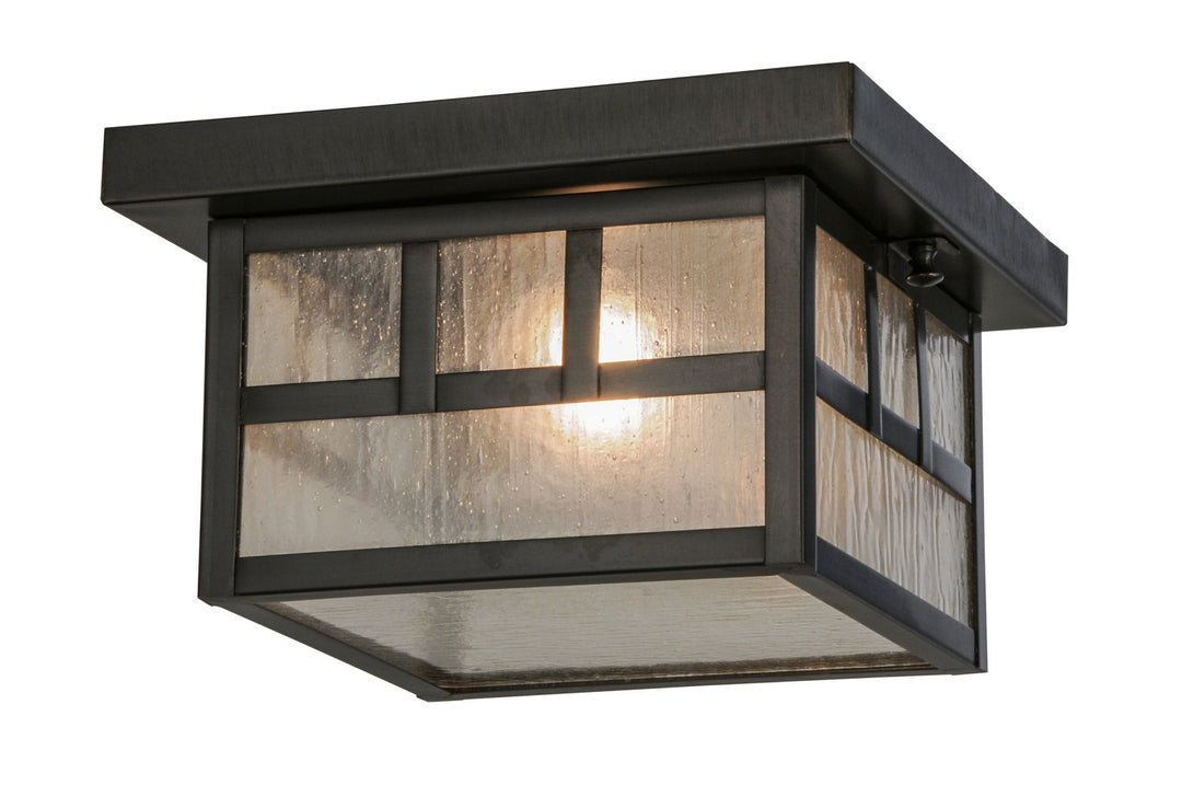 Meyda Tiffany Lighting 52662 Hyde Park One Light Flushmount Outdoor Bronze / Dark