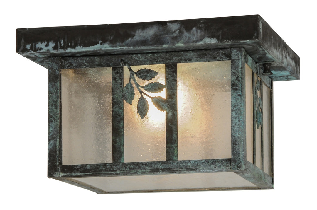 Meyda Tiffany Lighting 52816 Hyde Park One Light Flushmount Outdoor Verde