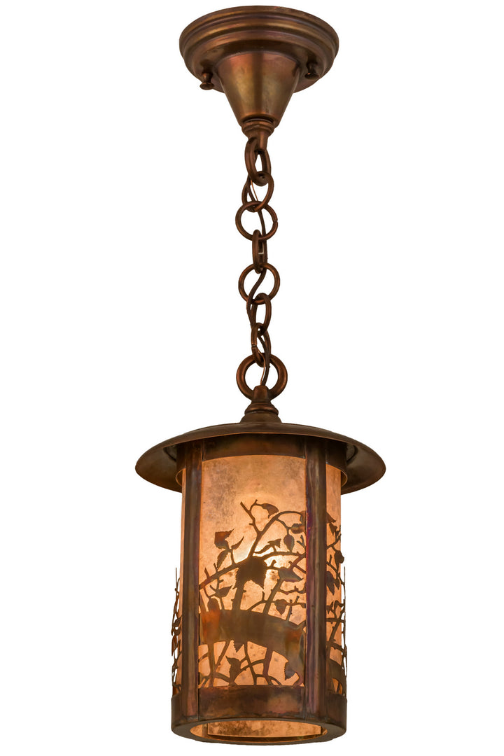 Meyda Tiffany Lighting 54034 Fulton One Light Pendant Outdoor Copper/Antique/Verde