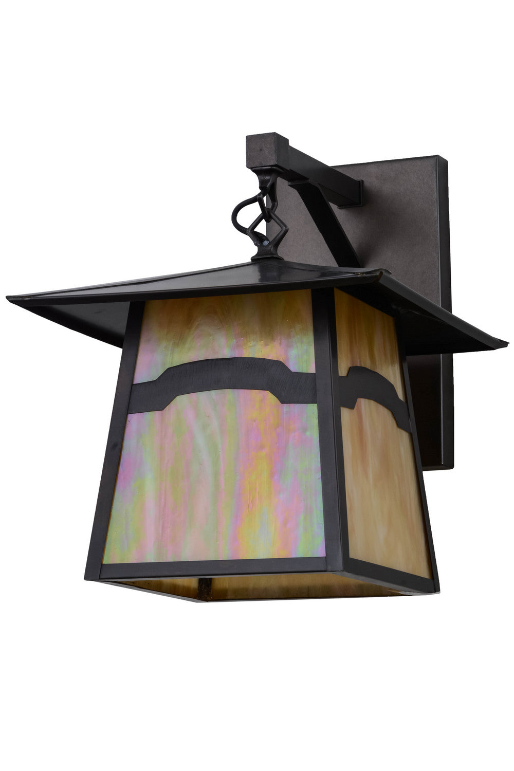 Meyda Tiffany Lighting 54633 Stillwater One Light Wall Sconce Outdoor Bronze / Dark