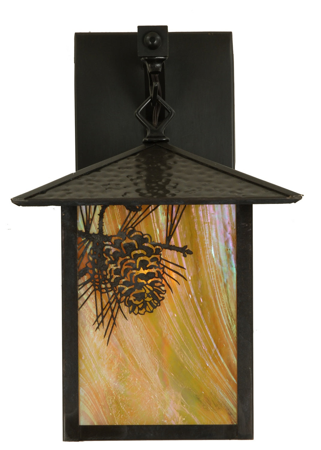 Meyda Tiffany Lighting 55132 Seneca One Light Wall Sconce Outdoor Bronze / Dark