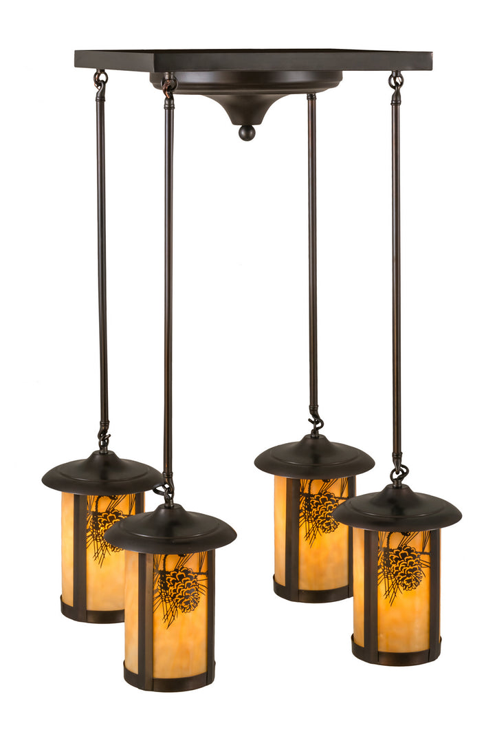 Meyda Tiffany Fulton 59330 Pendant Light - Craftsman Brown