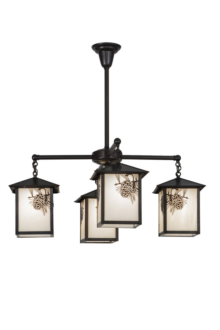 Meyda Tiffany Seneca 60911 Chandelier Light - Craftsman Brown