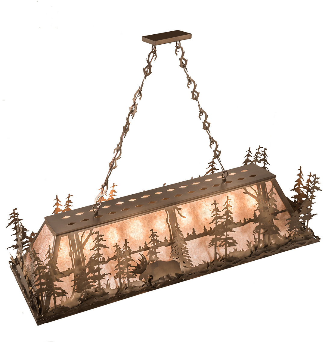 Meyda Tiffany Moose Through The Trees 65118 Pendant Light - Antique Copper