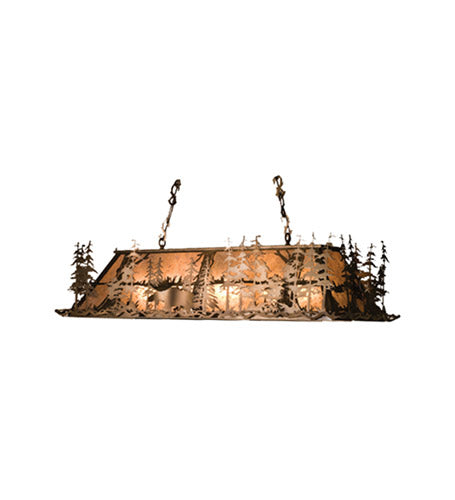 Meyda Tiffany Moose Through The Trees 65119 Pendant Light - Antique Copper