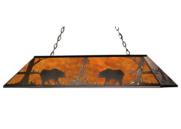 Meyda Tiffany Bear At Lake 65415 Pendant Light - Antique Brass