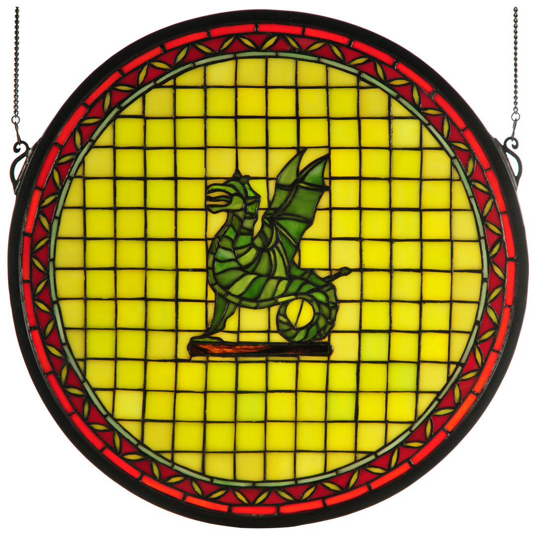 Meyda Tiffany Lighting 65710 Pendragon Window Mirror Multicolored