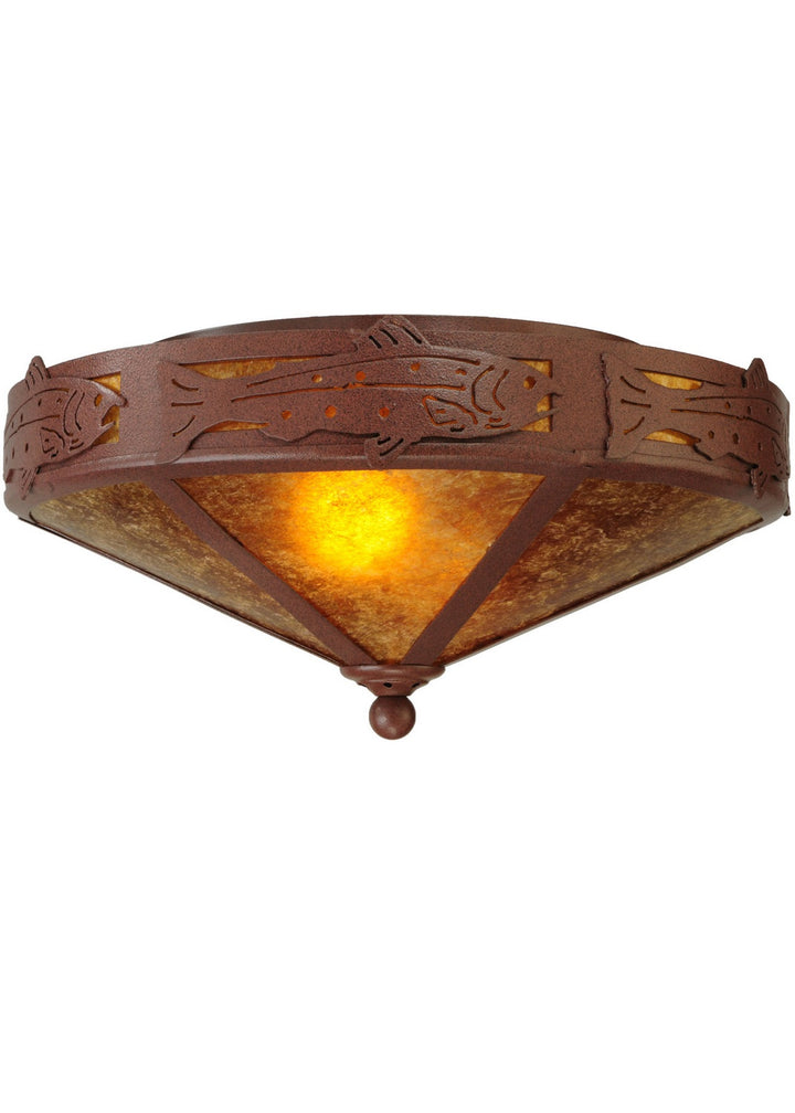 Meyda Tiffany Rainbow Trout 65736 Ceiling Light - Rust