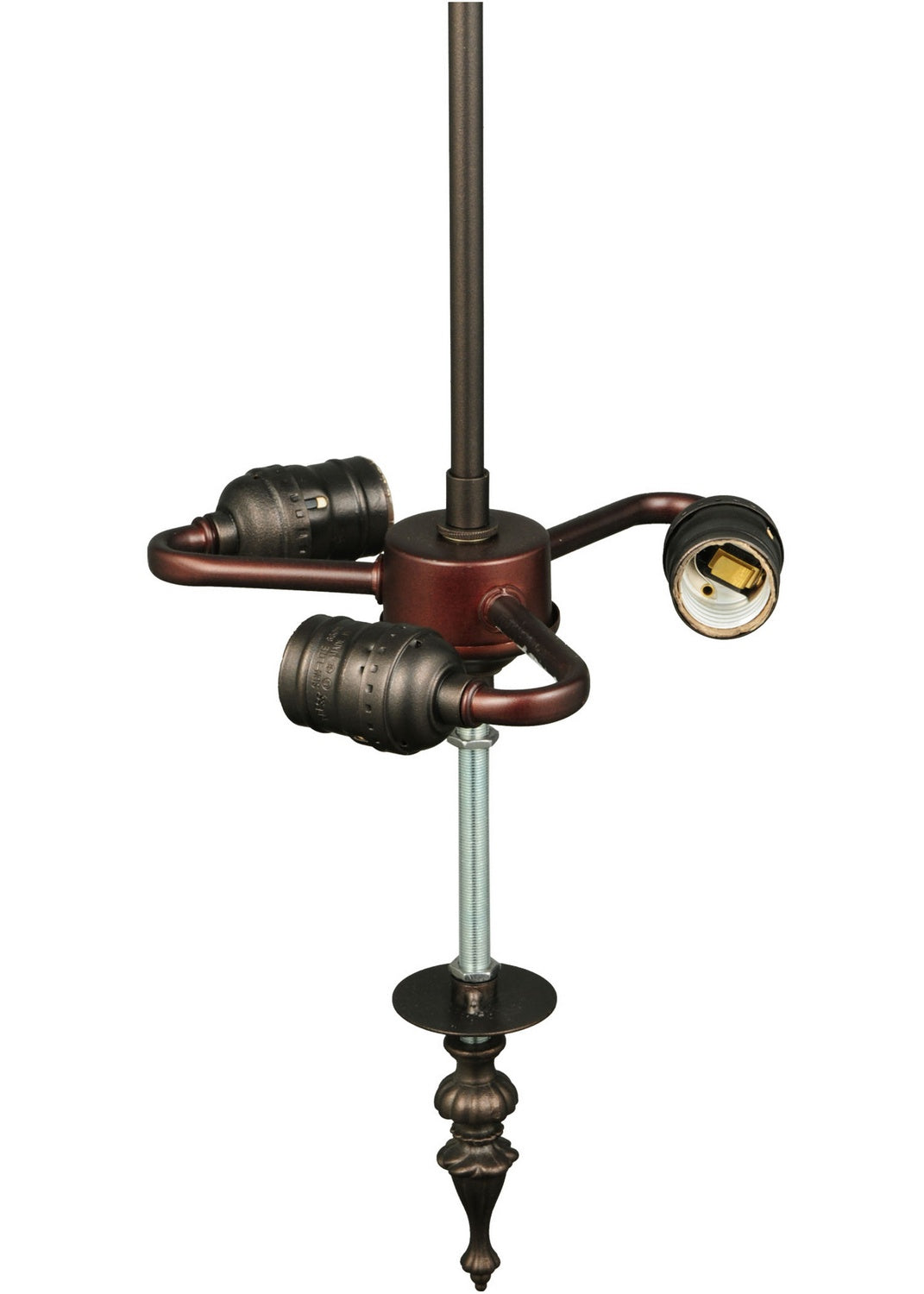 Meyda Tiffany Lighting 65963 Iris Three Light Hardware Utility Light Bronze / Dark