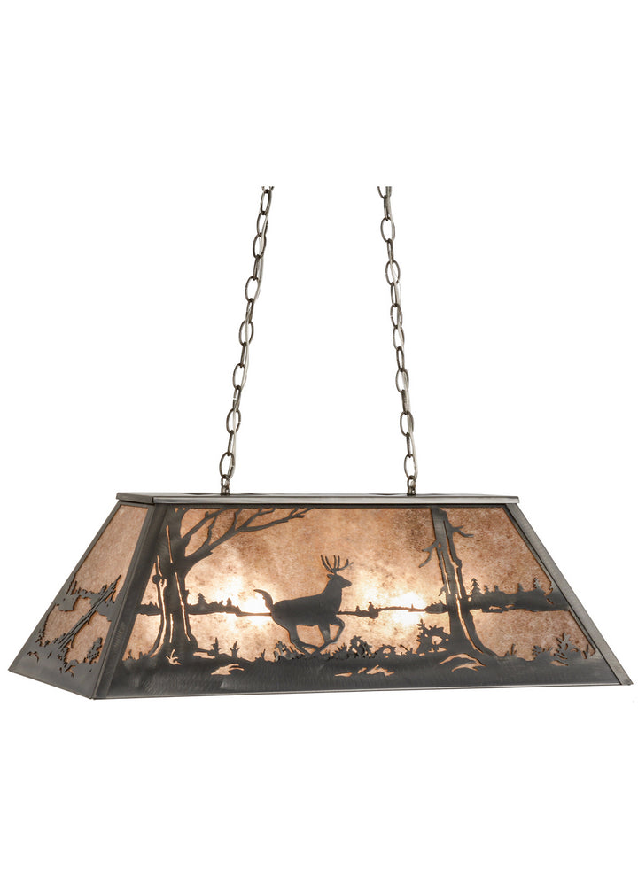 Meyda Tiffany Deer At Lake 66214 Pendant Light - Steel